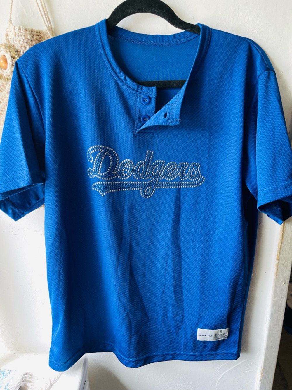 Dodgers Sport-Tek Royal Blue Mesh Athletic Jersey - S